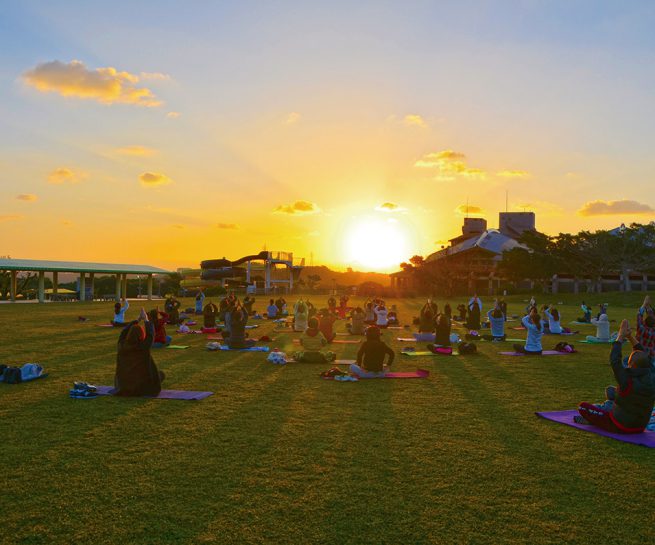 初日の出ヨガ